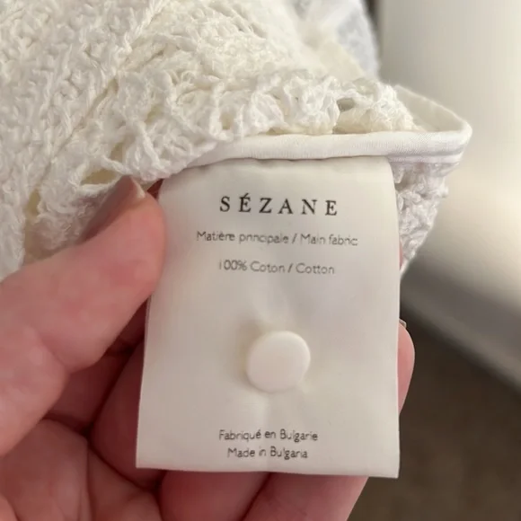 Sezane Cream Lace Blouse - Picture 8 of 9